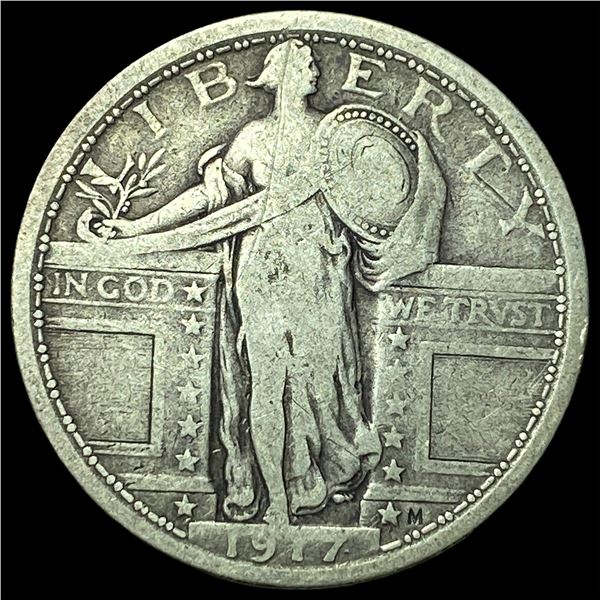 1917 Type 1 Standing Liberty Quarter LIGHTLY  CIRCULATED