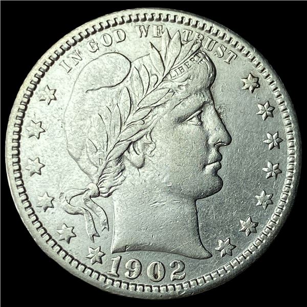 1902 Silver Barber Quarter CHOICE AU