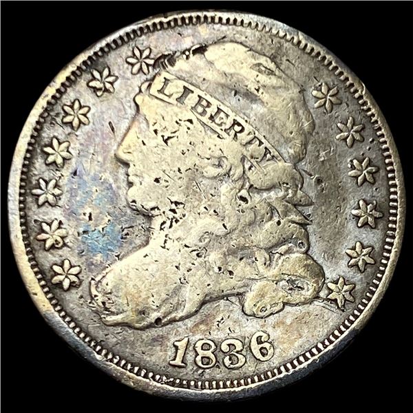 1836 Silver Capped Bust Dime LIGHTLY  CIRCULATED