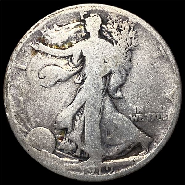 1919-D Silver Walking Liberty Half Dollar  NICELY CIRCULATED