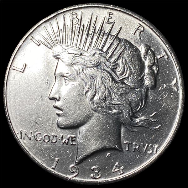 1934-D Silver Peace Dollar ABOUT UNCIRCULATED
