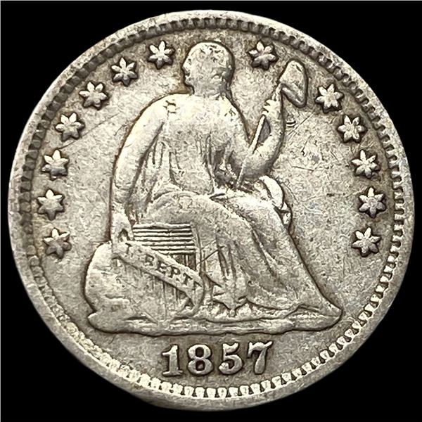 1857 Silver Seated Liberty Half Dime LIGHTLY  CIRCULATED