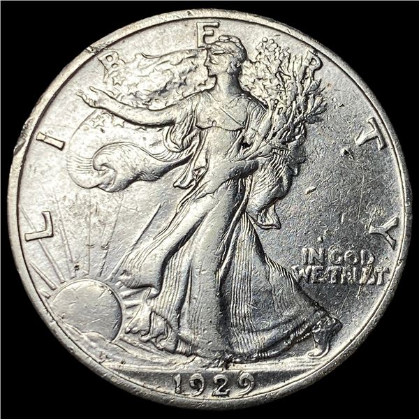 1929-S Silver Walking Liberty Half Dollar  NEARLY UNCIRCULATED