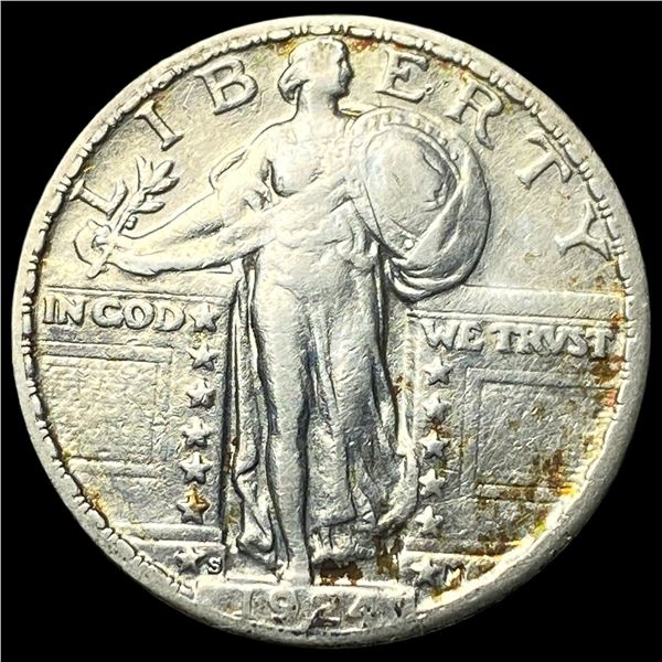 1924-S Silver Standing Liberty Quarter NEARLY  UNCIRCULATED