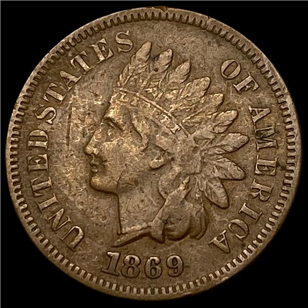 1869 Indian Head Cent NEARLY UNCIRCULATED