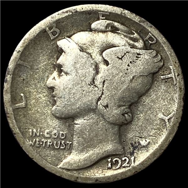 1921 Silver Mercury Dime NICELY CIRCULATED
