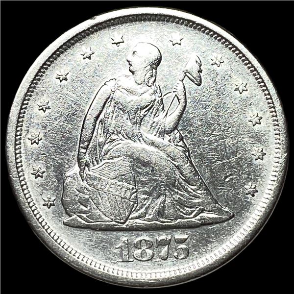 1875-S Silver Twenty-Cent Piece CHOICE AU