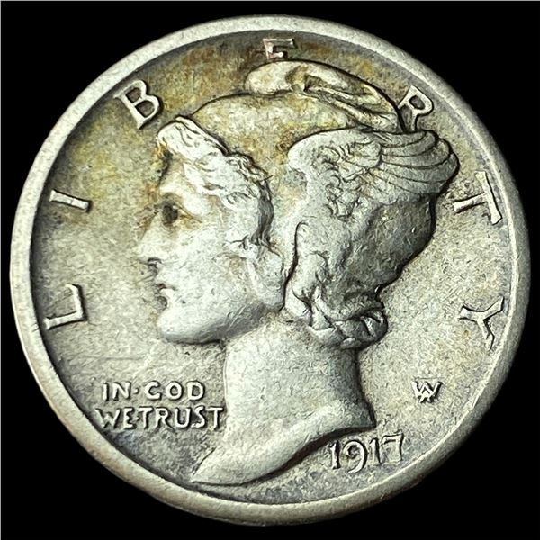 1917-S Silver Mercury Dime CLOSELY  UNCIRCULATED