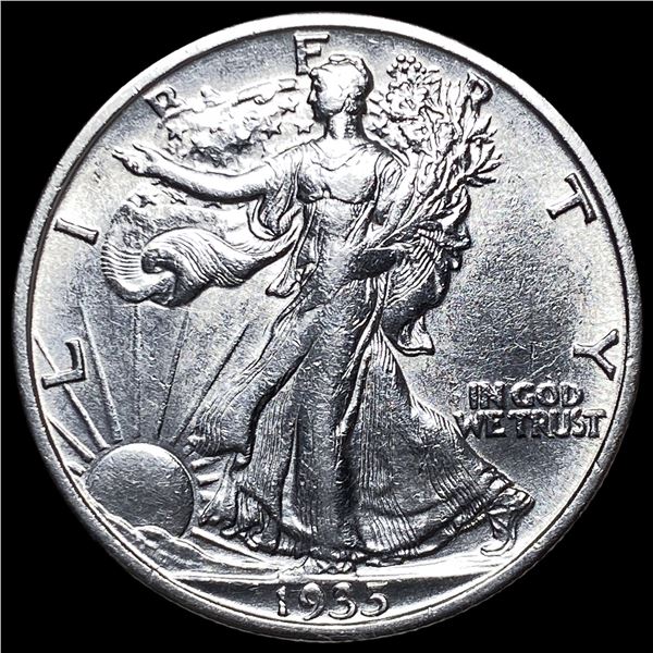 1935-S Silver Walking Liberty Half Dollar  CHOICE AU