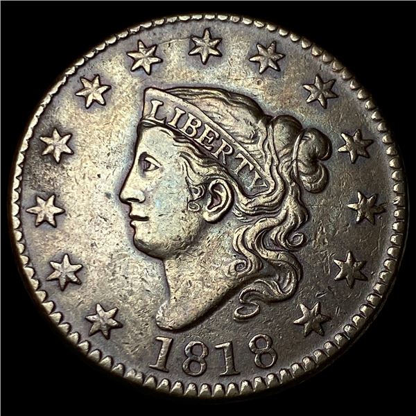 1818 Coronet Head Large Cent CLOSELY  UNCIRCULATED