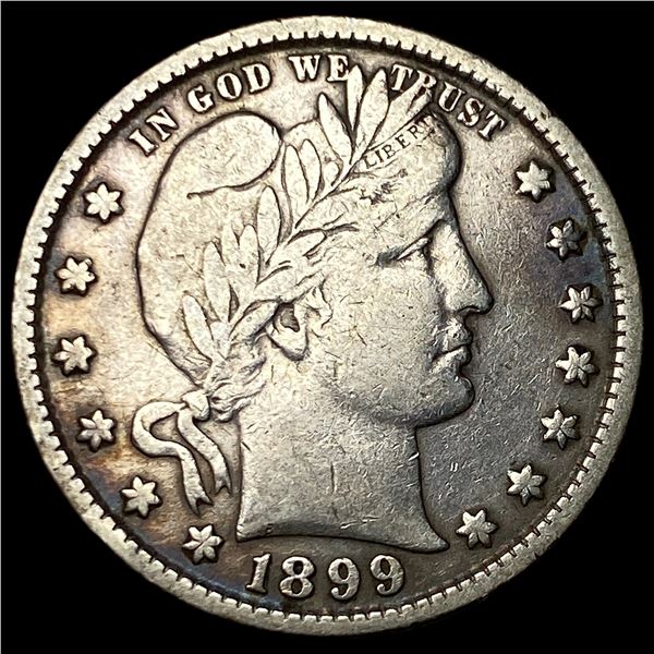 1899 Barber Silver Quarter NEARLY  UNCIRCULATED