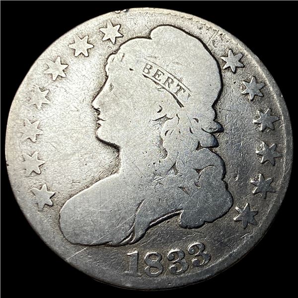 1833 Capped Bust Half Dollar NICELY  CIRCULATED