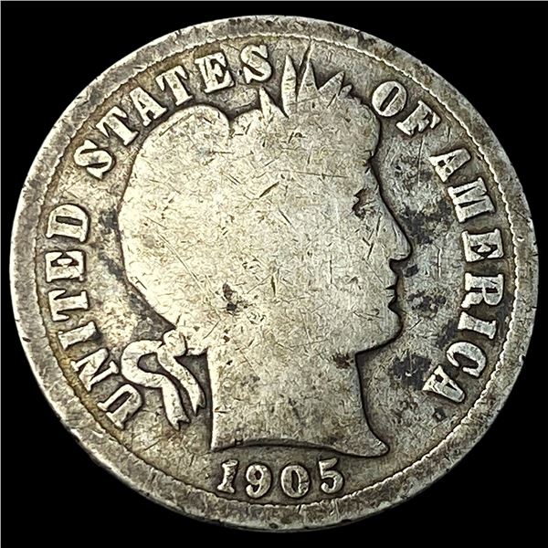 1905-O Silver Barber Dime Micro O NICELY  CIRCULATED