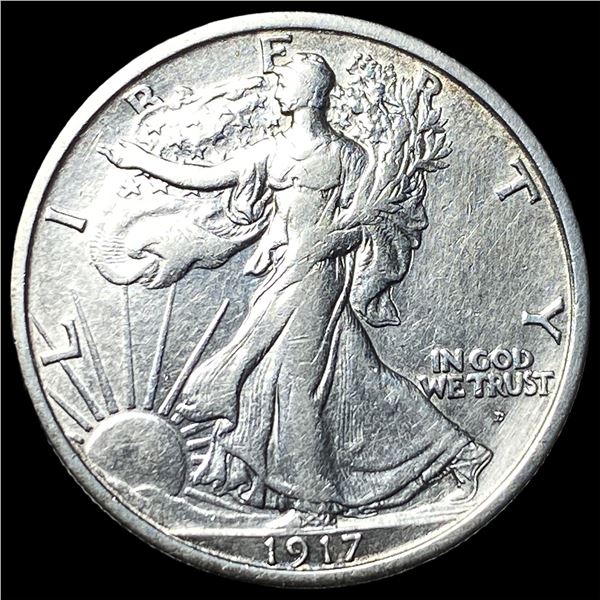 1917-D Walking Liberty Half Dollar CLOSELY  UNCIRCULATED