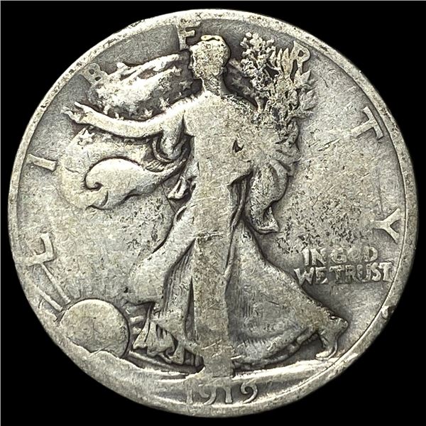 1919-D Silver Walking Liberty Half Dollar  LIGHTLY CIRCULATED