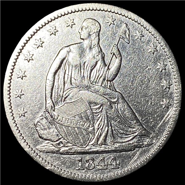1844 Silver Seated Liberty Half Dollar  CLOSELY UNCIRCULATED
