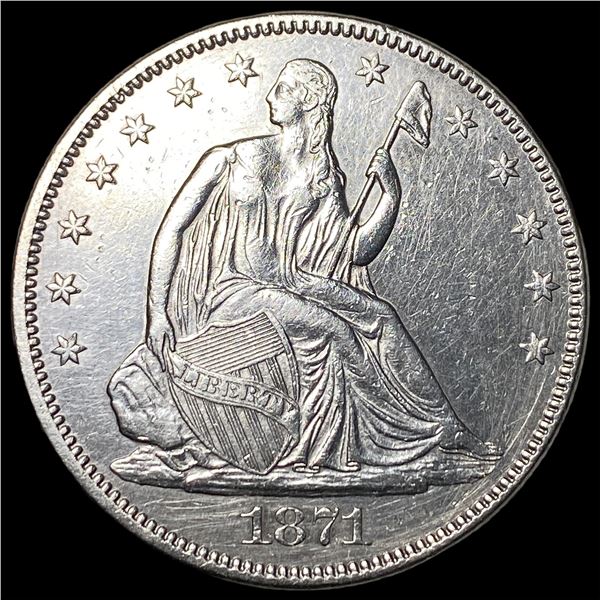 1871 Seated Liberty Half Dollar UNCIRCULATED