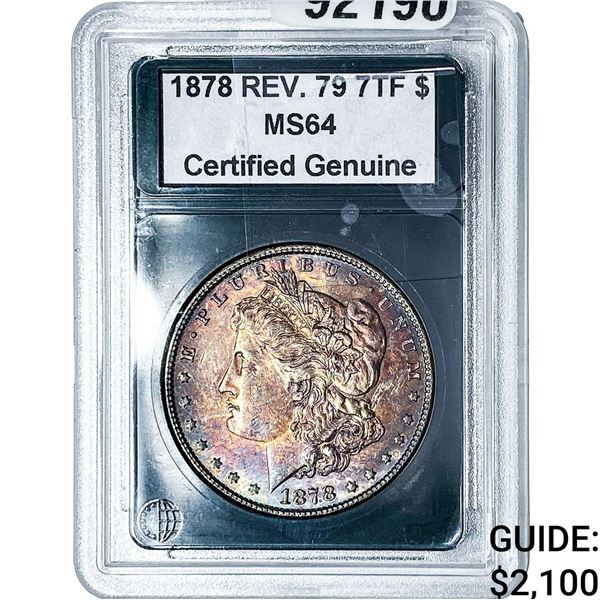 1878 Rev 79 Morgan Silver Dollar  64