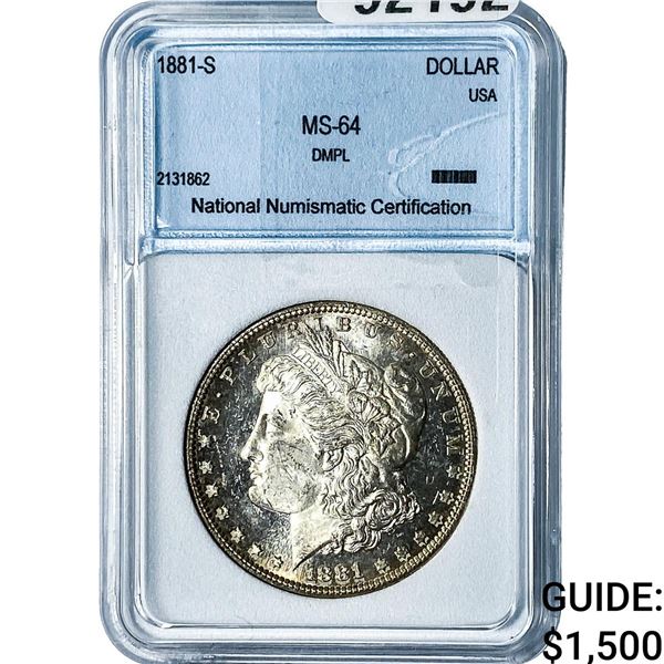 1881-S Morgan Silver Dollar NNC MS64 DMPL