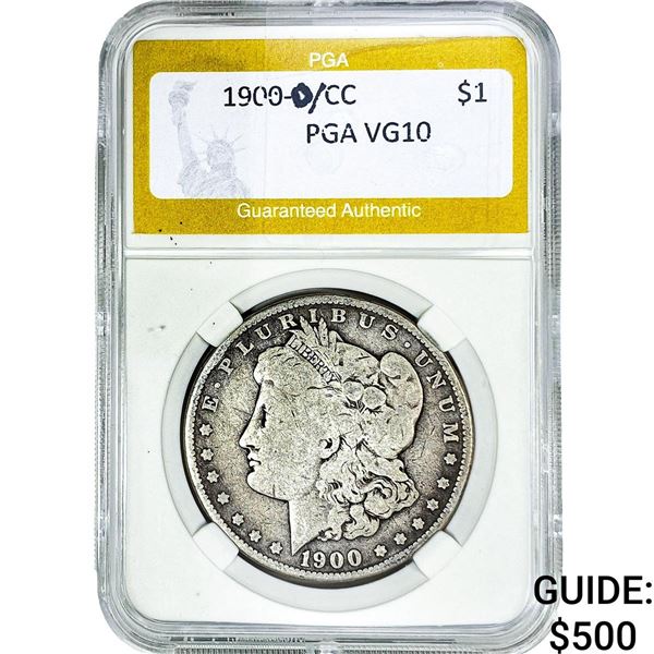1900-O/CC Morgan Silver Dollar PGA VG10