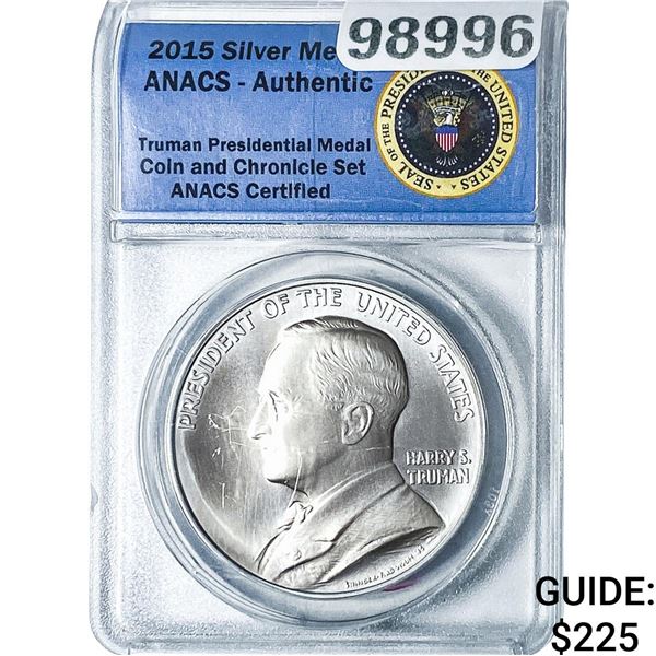 2015 Harry S. Truman SIlver Medal ANACS