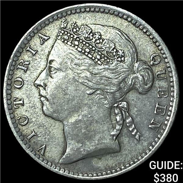 1900 Straits Settlements Silver 10 Cents