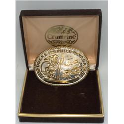 Cowboy Buckle Hand Engraved Ducks Of Nevada