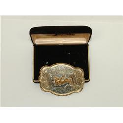 Montana Silver Smiths Cowboy Buckle Hand Engraved