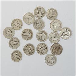 Lot of 17 Standing Liberty Quarters