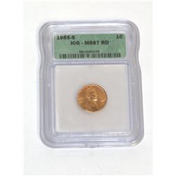 1955 S Cent ICG MS67 RED