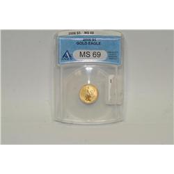 2006 MS 69 American Gold Eagle 1/10 Oz Coin