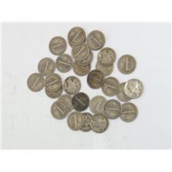 Lot of 30 Mercury Dimes from 1941