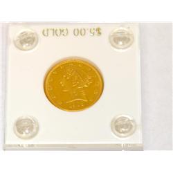 1908 5 Dollars United States Gold Coin