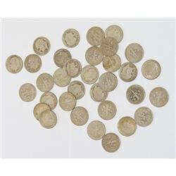 Lot of 33 Mercury Dimes from 1946-'49