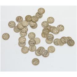 Lot of 41 Mercury Dimes from 1944