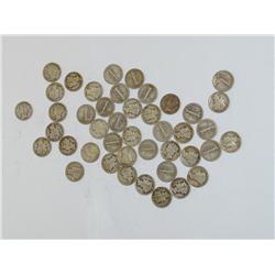 Lot of 43 Mercury Dimes from 1934-'40