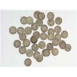 Lot of 38 Mercury Dimes from 1942