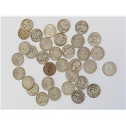 Lot of 50 Washington Quarters from 1930's-'40's