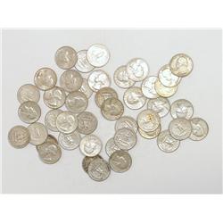 Lot of 37 Washington Silver Quarters from 1960's
