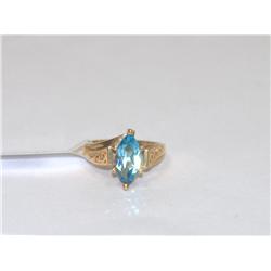 2.00Ctw Blue Topaz Marquise Hand Made Ladies Ring