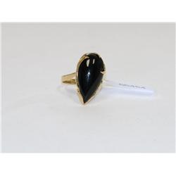 Onyx Pear Shape Hand Made Ladies Ring