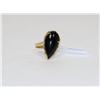 Image 1 : Onyx Pear Shape Hand Made Ladies Ring