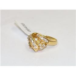 1.00Ctw Diamonds Cluster Hand Made Ladies Ring