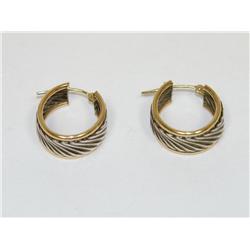 14Kt Gold & Sterling Silver Fashion Earrings