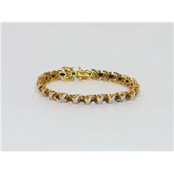 Vermeil 14kt AAA Cashmere Sapphire Ladies Bracelet