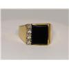 Image 1 : Onyx & Diamonds Hand Made Men's Ring