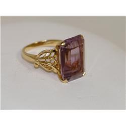 20Ctw AAA Amethyst Heavy Hand Made Ladies Ring