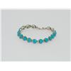 Image 1 : Blue Turquoise Heart Shape Ladies Bracelet