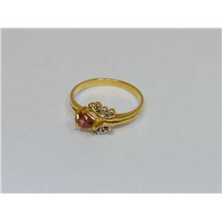 AAA Burmese Ruby & Diamonds Cluster Ladies Ring