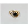 Image 1 : Onyx & Diamonds Heart Design Ladies Ring